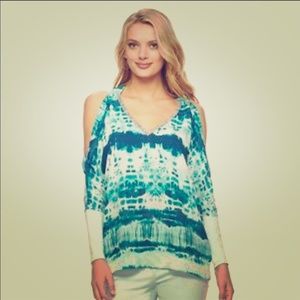 Juicy Couture tie dyed cold shoulder top size M